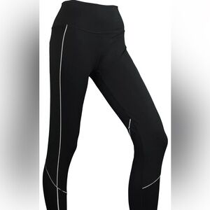Adidas Women's S “Believe This" 7/8 AeroREADY black Tight Leggings w stripes